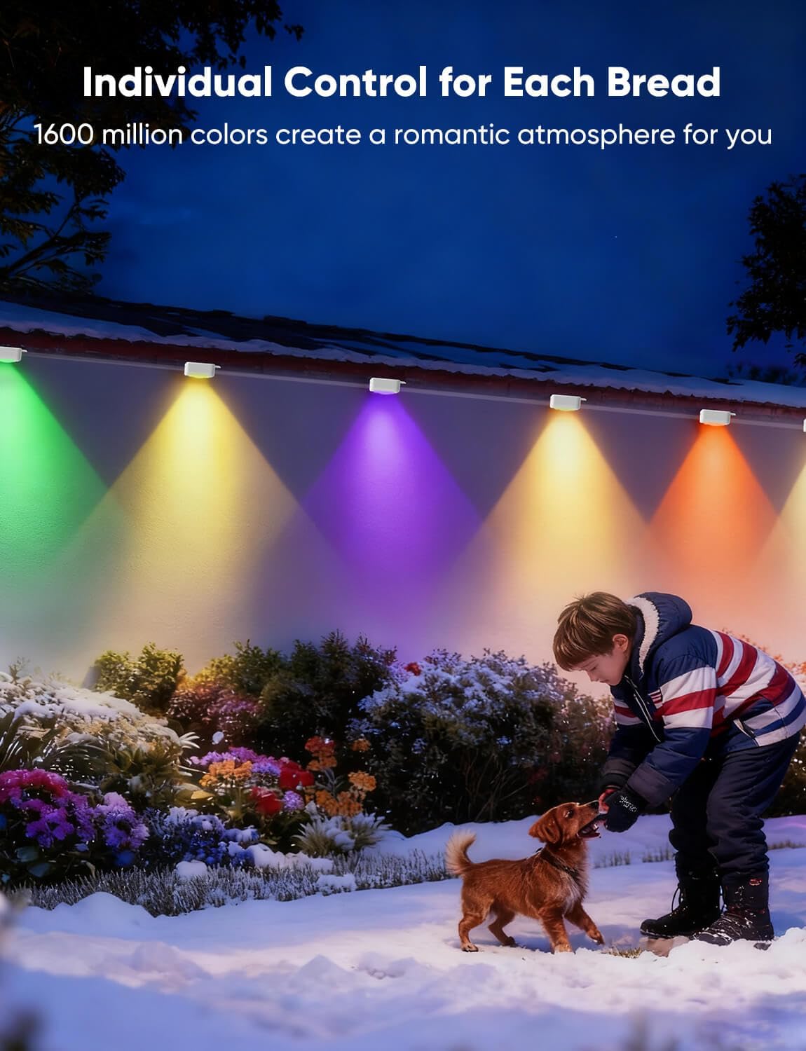 permanent outdoor RGBW lights