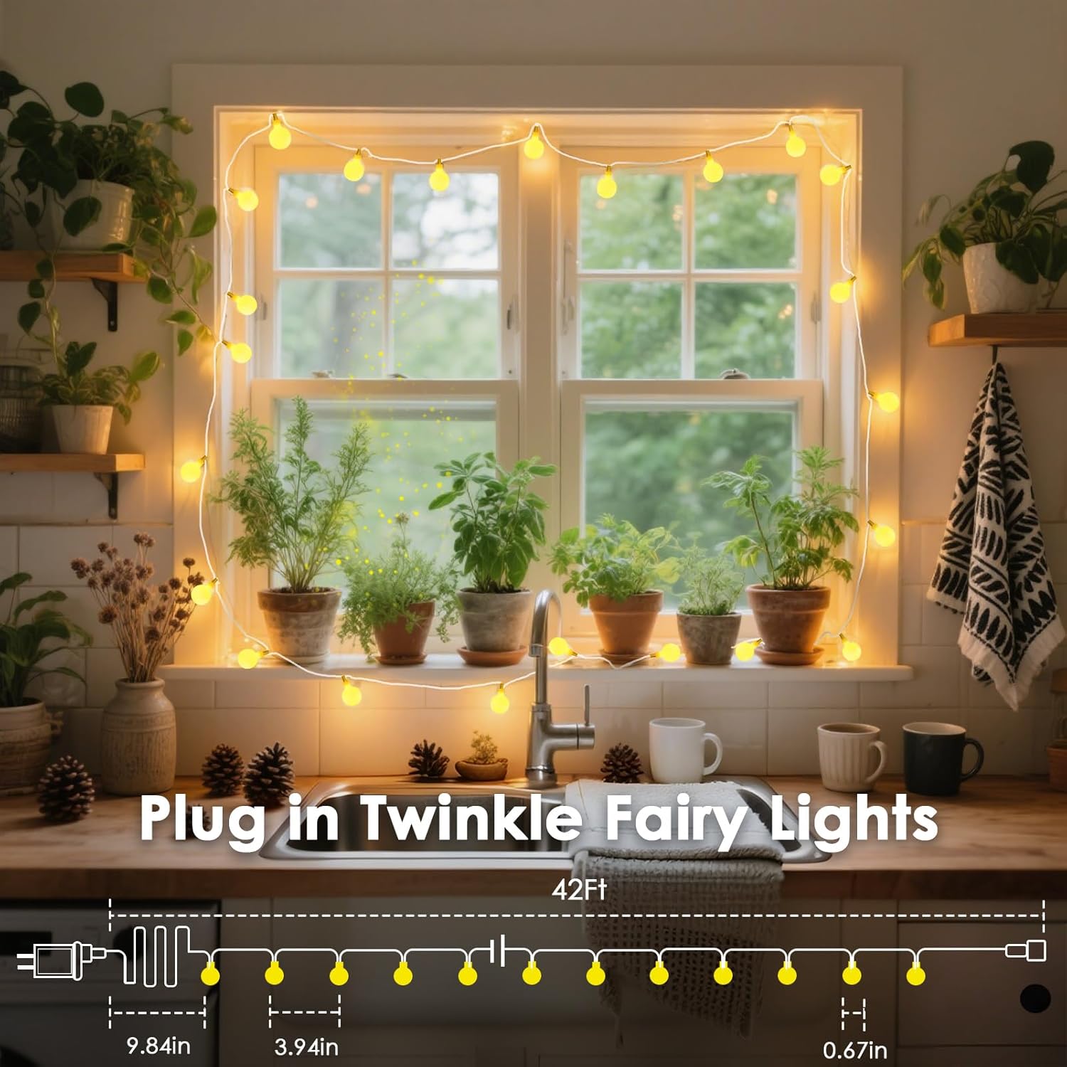 LED globe string lights