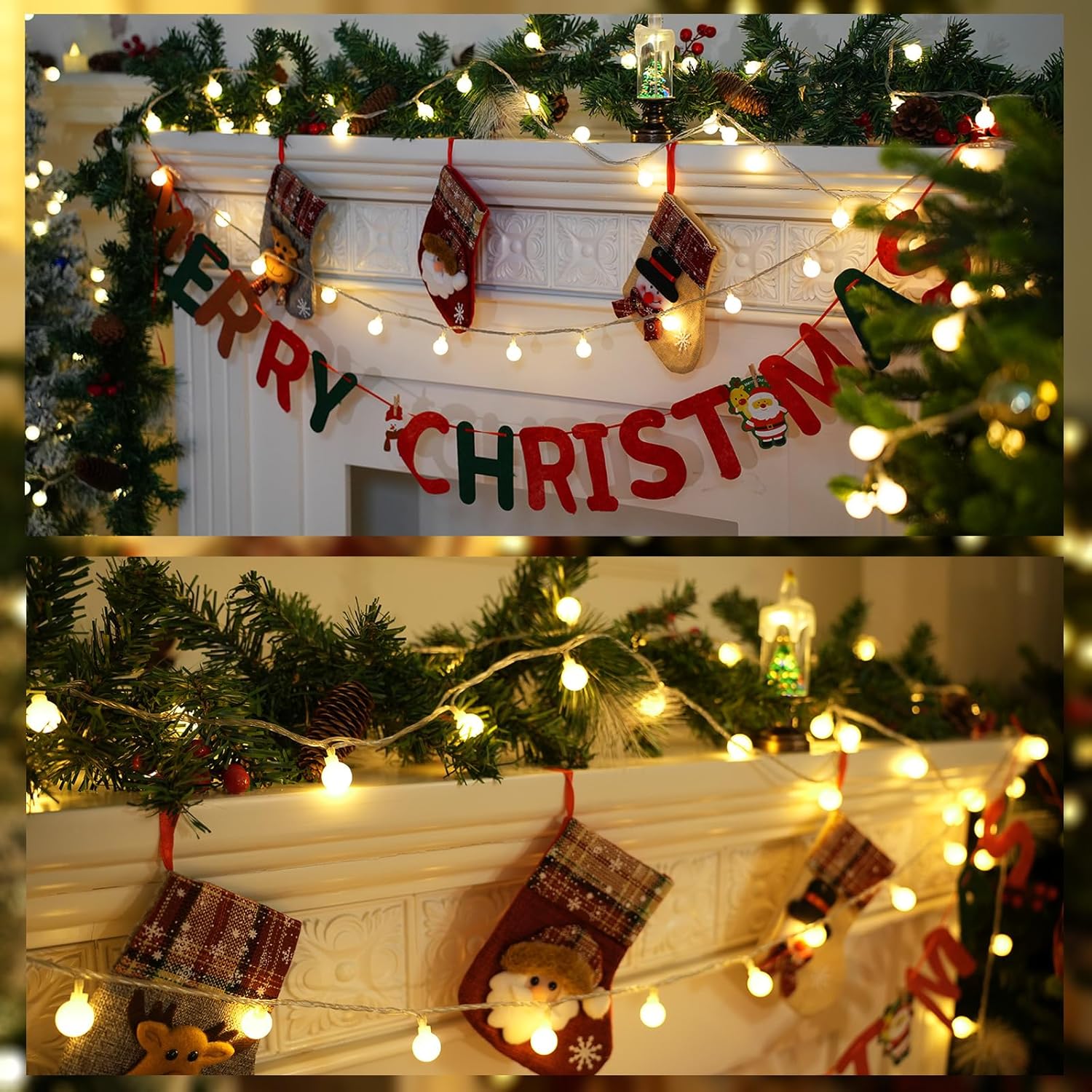 LED globe string lights