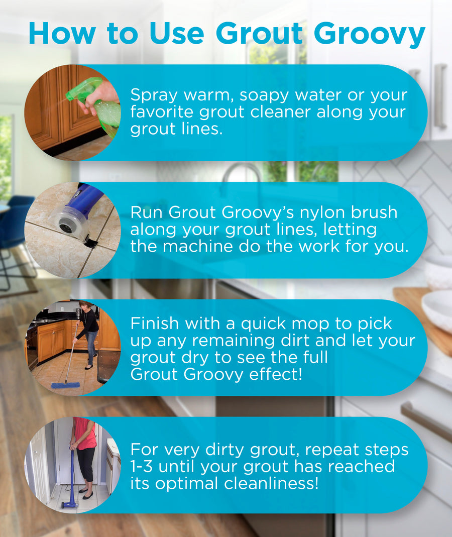 Grout Groovy stand-up grout cleaning machine